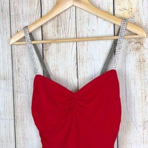 MODA International I Crystal spaghetti strap dress